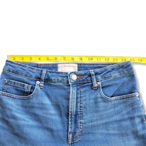 Everlane The Curvy High Rise Skinny Jeans Size 29 Med Wash Blue Cropped Stretch - Picture 5 of 11